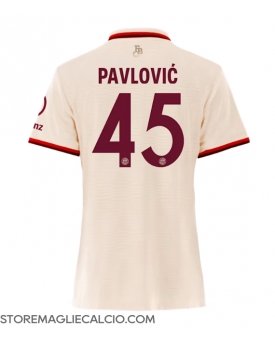 Bayern Munich Aleksandar Pavlovic #45 Maglia Gara Terza Repliche 2024-25 Donna Maniche Corte